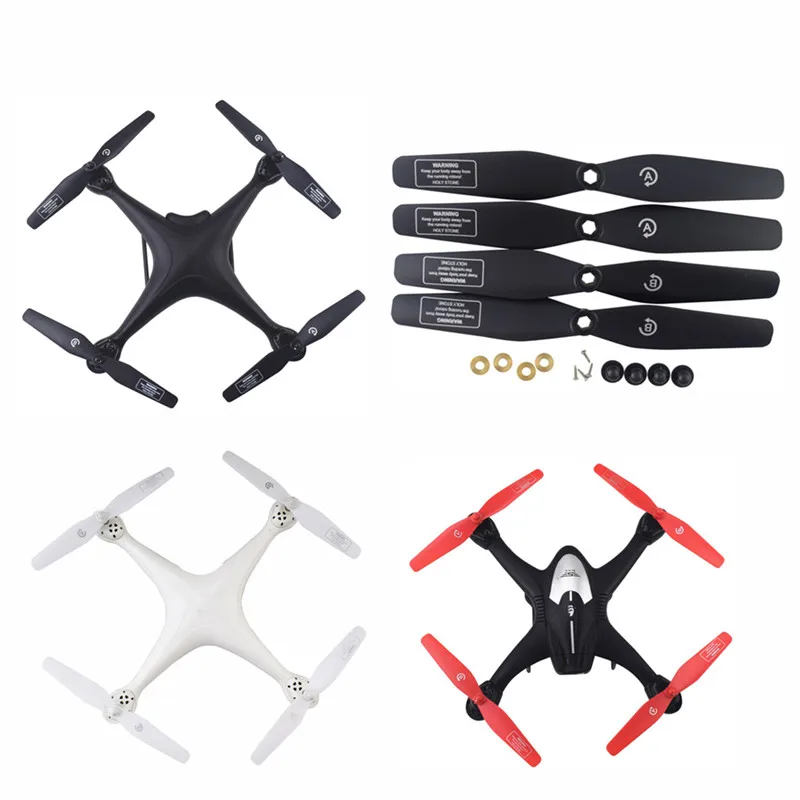 4PCS Propeller For SJRC S20W S30W T18 H301S T25 HS110D HS110G HS120D Aerial Quadcopter, UAV Blades Black