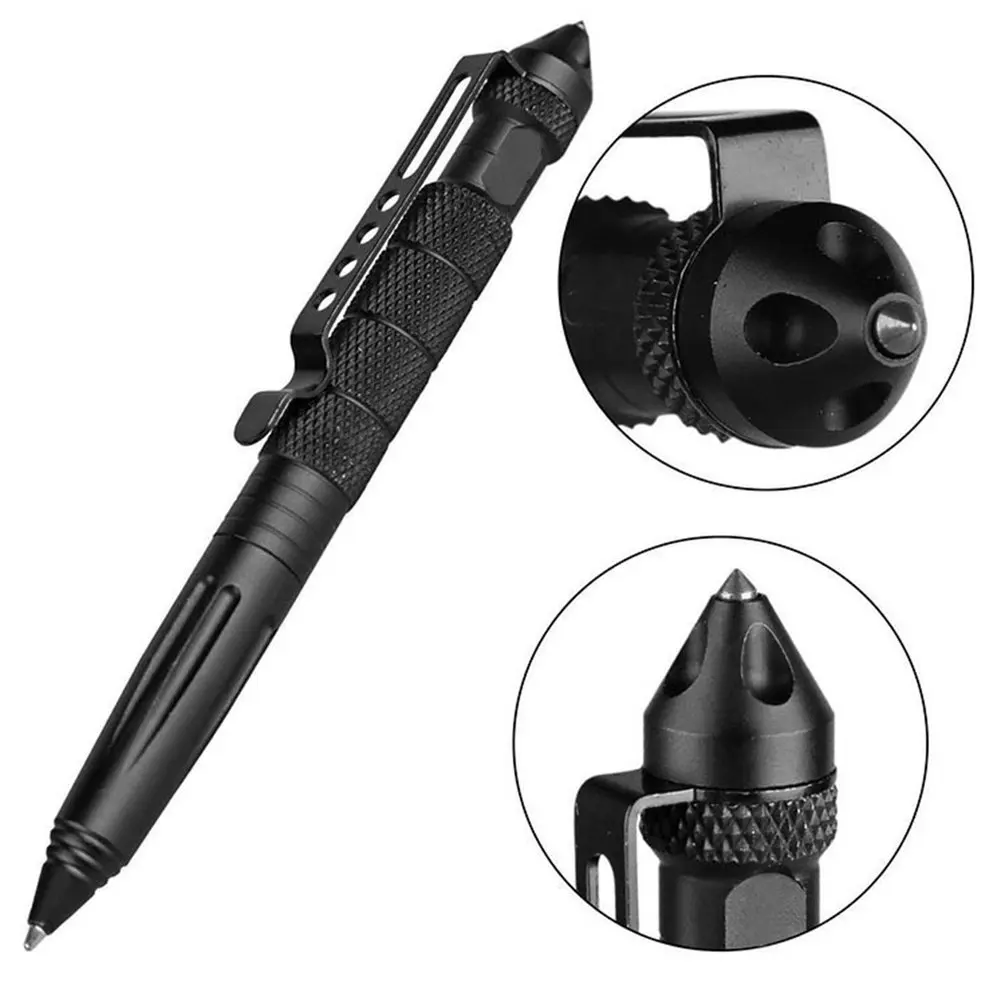 2024 Self Defense Tactical Pen Multi-Purpose Tungsten Steel Security Protection Personal Defense Tool Window Breaker Anti-Skid