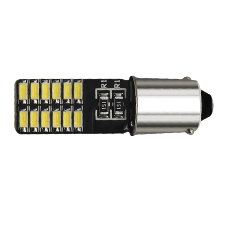 2 шт. 3014 24SMD BA9S T4W Canbus светодиодная лампочка Auto T11 T2W T3W H5W Auto Bulb интерьерное освещение, белая лампа внутренняя Светодиодная лампа