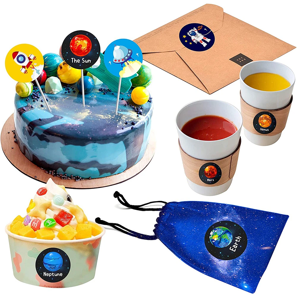 Pegatinas de recompensa para niños, etiqueta de planeta espacial, suministros para profesores de escuela, manualidades, decoración de álbumes de recortes, papelería, 500 piezas