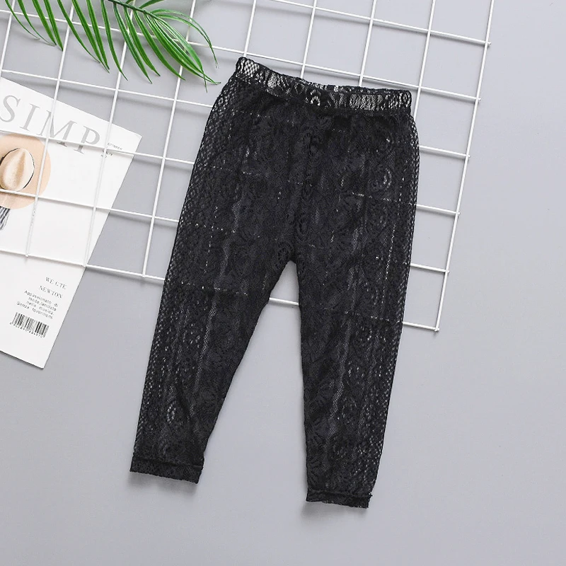 2020 Spring Summer New Girl Pants Lace Length Skinny Leggings Pencil Pants Children Kids Leggings LZ259