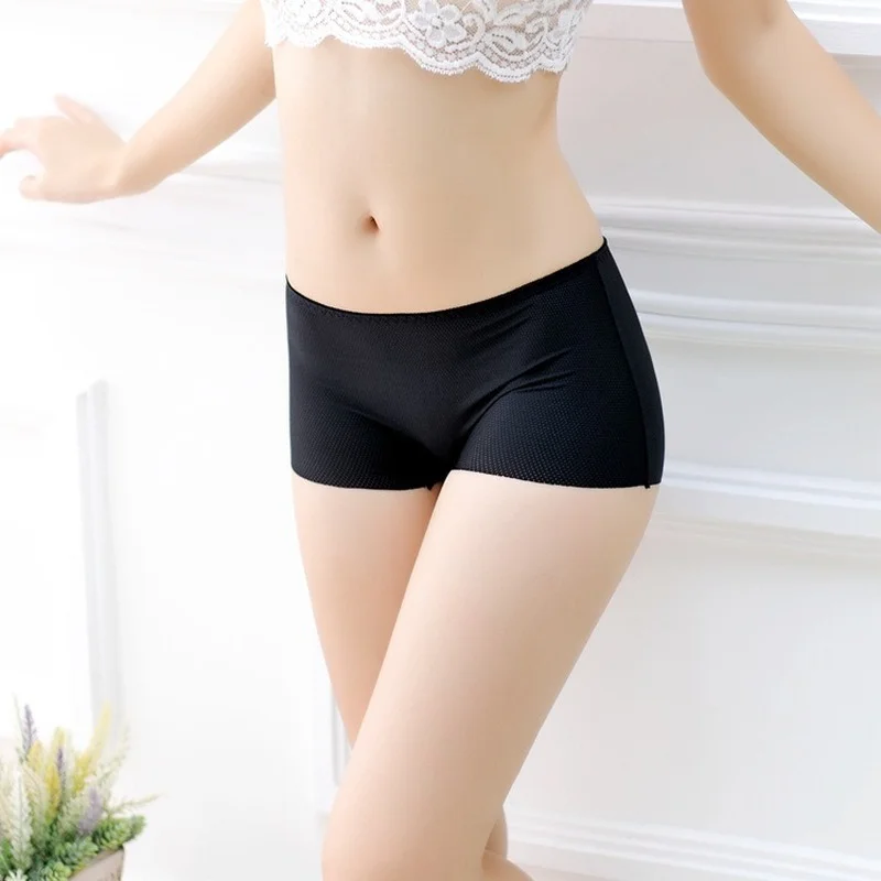 New Comfortable and High-grade One-piece Breathable Women\'s Underwear Summer Ice Silk Seamless Boxer Shorts Women Lingerie Femme