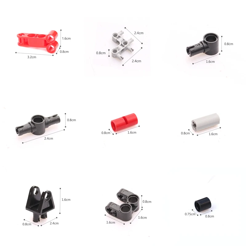 Conector Moc para blocos de construção, brinquedos educativos para crianças, diy, diy, compatível com montagens, 10 peças