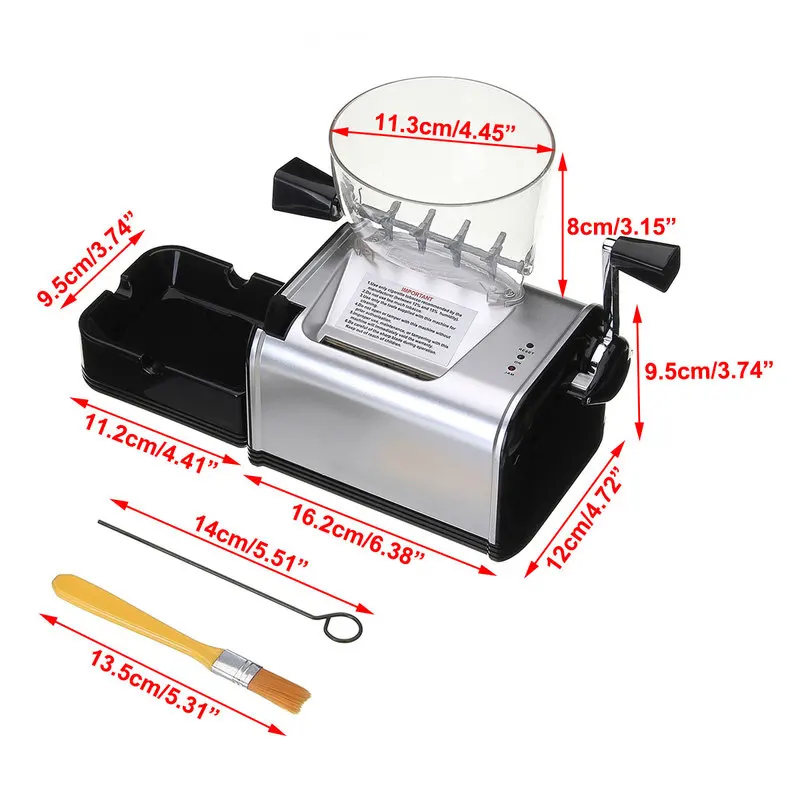 XNEMON New 220V Automatic Electric  Tobacco Roller Maker Inject 8mm Tube Portable Smoking Tool Making Rolling Cigarette Machine