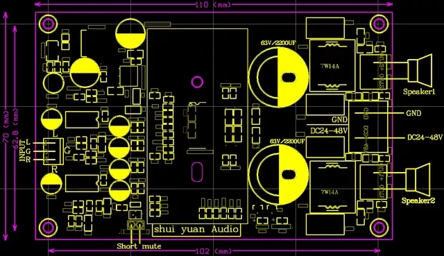 2024 TPA3255 2.0 Digital Mini Amplifier Board DC24-40v Strong High Power 300W + 300W Class D Digital Amplifier Board