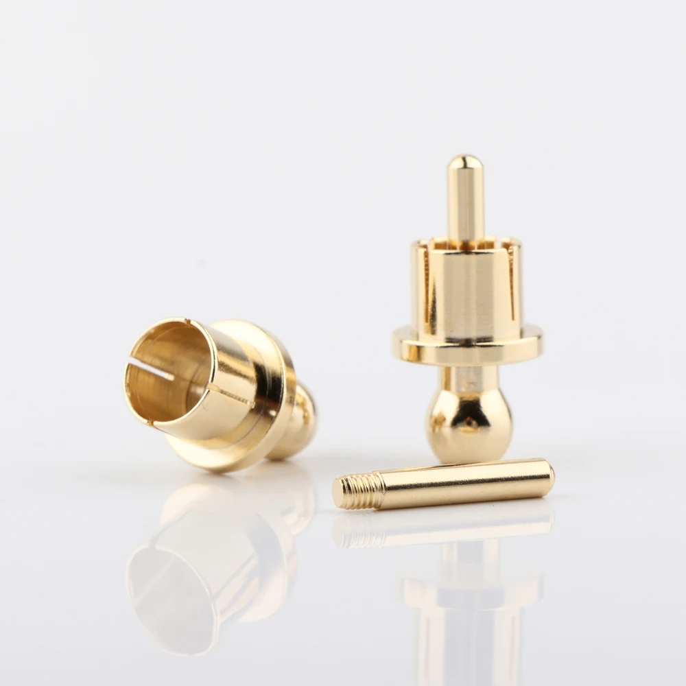 8 stücke gold/rhodiniert rca cap stecker kurzschluss buchse phono stecker rca abschirmung jack buchse schützen abdeckung kappen – Detail 6