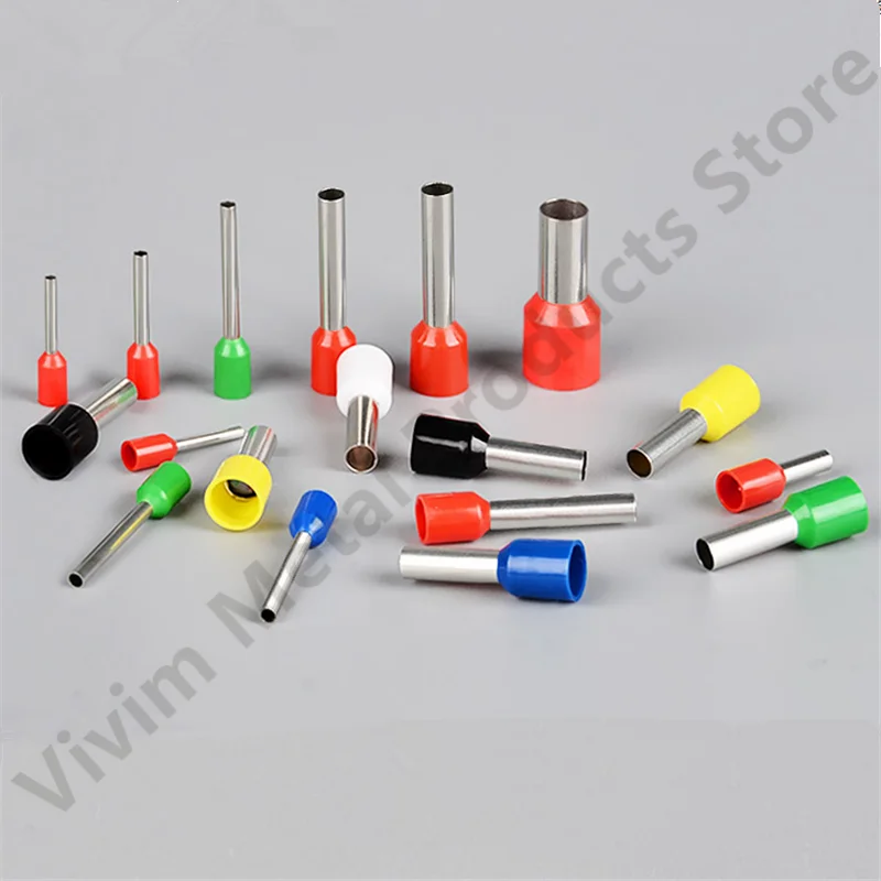 100pcs/Pack E7508 Insulated Ferrules Terminal Block Cord End Wire 20AWG Connector Electrical Crimp Terminator 0.75mm²