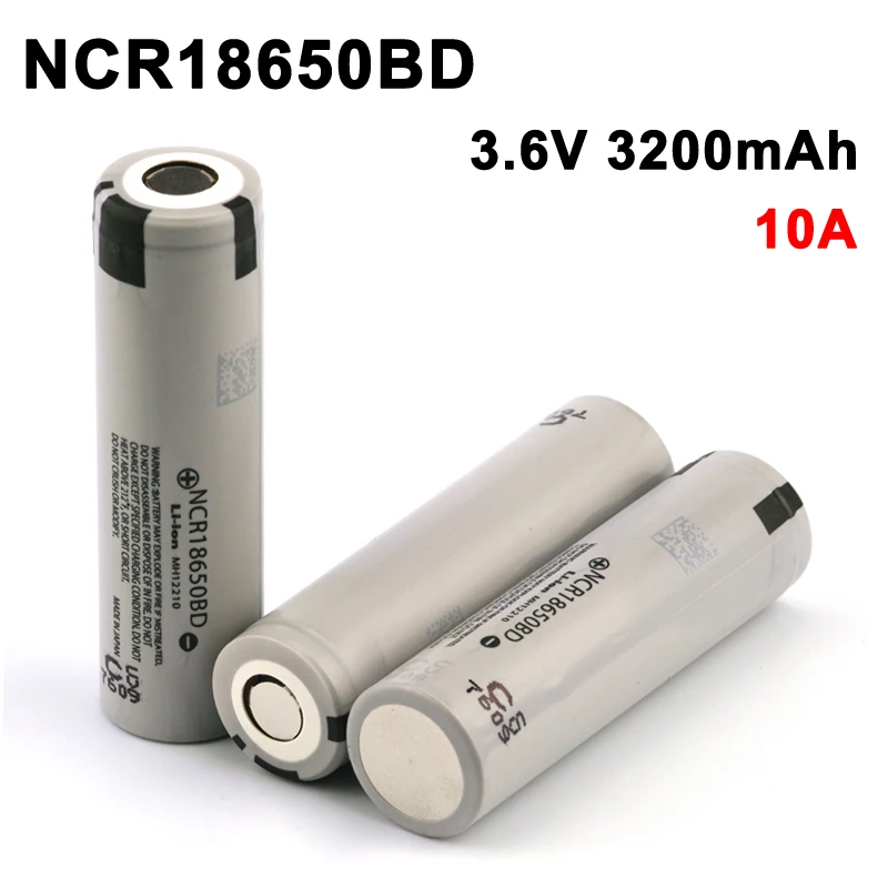 

NCR18650BD 3.6V 3200mAh Rechargeable Li-ion 18650 Battery without PCB