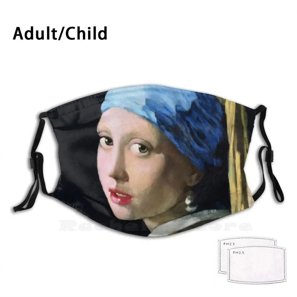 Ragazza Con L'orecchino di Perla Stampa Lavabile Filtro Anti Dust Bocca Maschera di Johannes Vermeer Vermeer Ragazza Con L'orecchino di Perla orecchio