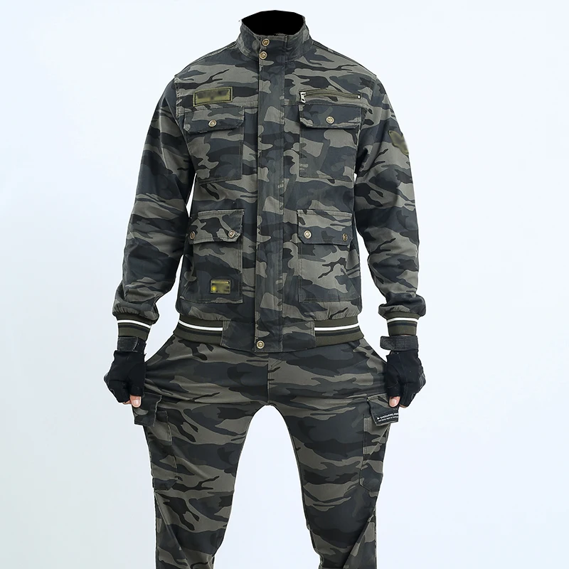 Spring And Autumn Camouflage Suit Outdoor Leisure Stretch Wear-resistant Labor Insurance Men's Overalls