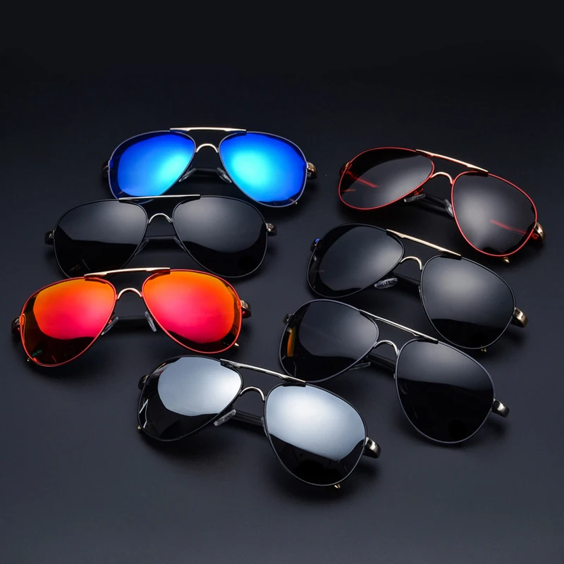 Neue Design Outdoor Sport Pilot Polarisierte Sonnenbrille Männer Frauen Anti-Glare Fahren Gläser Trendy Shades Spiegel Objektiv sonnenbrille – Detail 4