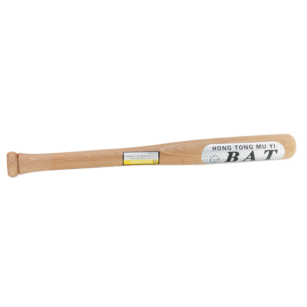 Raqueta deportiva de bate de béisbol de madera Natural, bate redondo de 54cm/21 pulgadas, ayuda para entrenamiento de ejercicio de seguridad familiar
