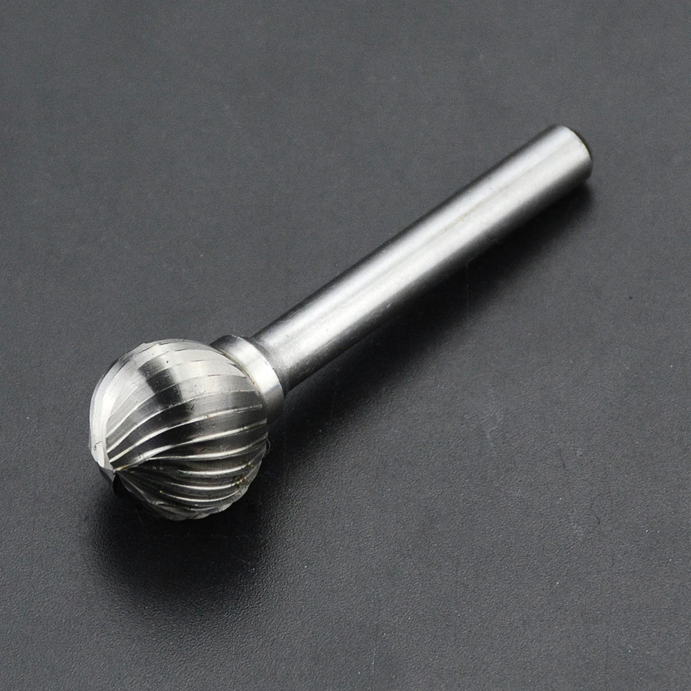 1 pc 6-16mm Round Ball Shape Rotary File Carbide Burr Bit Carving Polisher Tungsten Carbide Routing Cutter Ball Shape