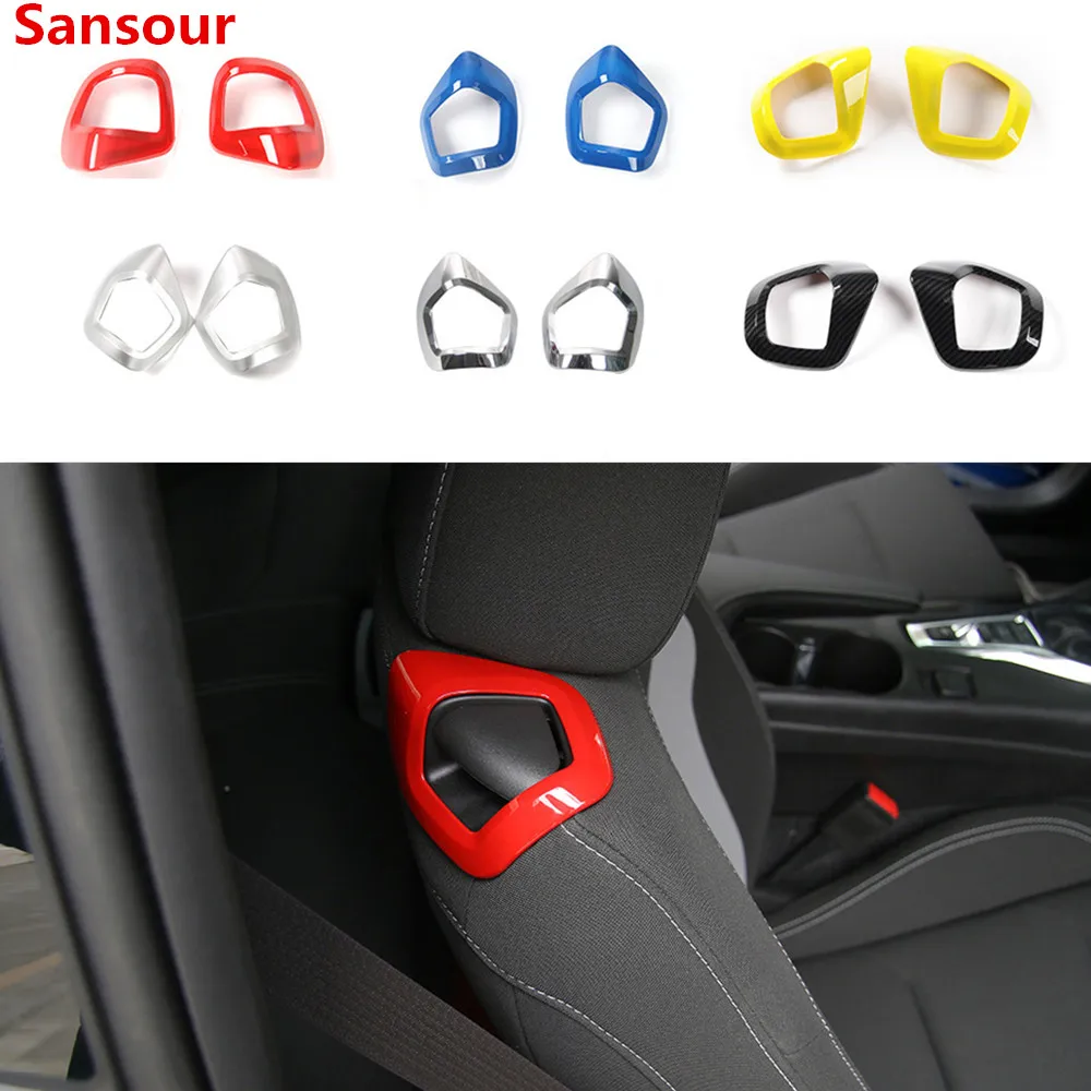 

Sansour Seat Backrest Manual Seat Adjustment Handle Cover Trim Car interior Decoration for Chevrolet Camaro 2017+