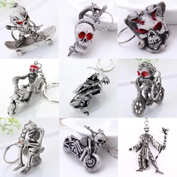 Keychain For Men Skull Zombie Undead Snare Scary Fashion Funny Cute Cartoon Car Bag KeyRing Jewelry Gift