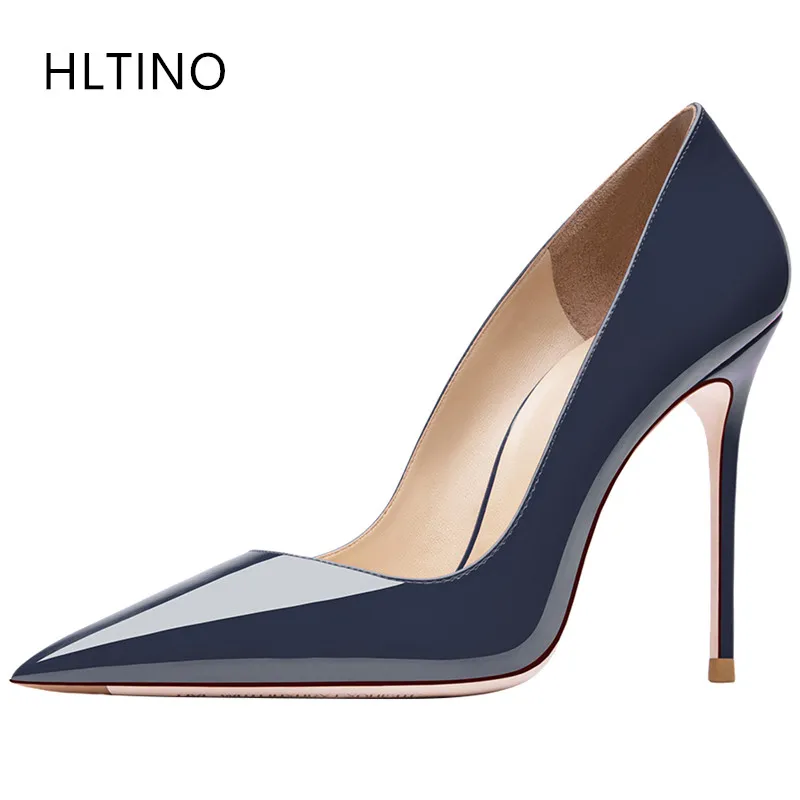 

HLTINO Red Bottom Shoes Dark Blue Women High Heeled Pumps Evening Sexy Stilettos Fashion Wedding Dress Shoes Formal/Daily Heels