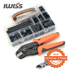 IWISS SN-28B Micro Terminals szczypce do zaciskania dla AWG28-18 Dupont Pins 1550 sztuk 2.54mm Pitch Wire-to-Wire złącze Dupont Kit