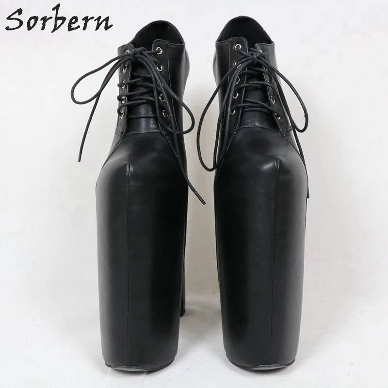 Sorbern 30cm Extrem High Heel Women Pump With Thick Platform Round Toe Lace-up Pump Shoes Ladies Custom Size 33-48 High Shoe