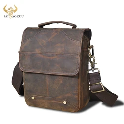 Crazy Horse Lederen Mannelijke Casual Designer Schouder Messenger Bag Mode Reizen 8 