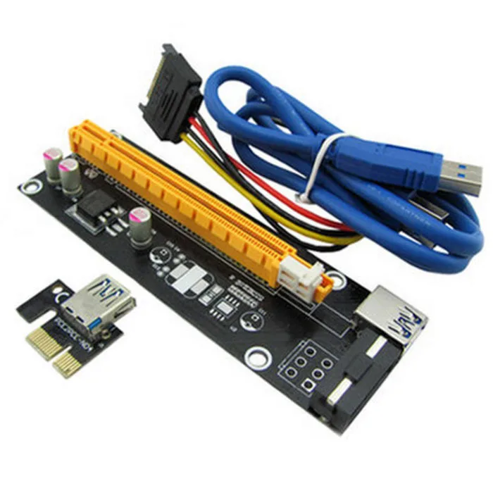 Pci-e 1X to 16X Extension Cable Pcie Adapter Card USB 3.0 Graphics Adapter Cable 4pin