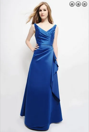 

free shipping dinner dress 2017 New fashion plus size brides maid dress formales short dress royal blue bridesmaid dress