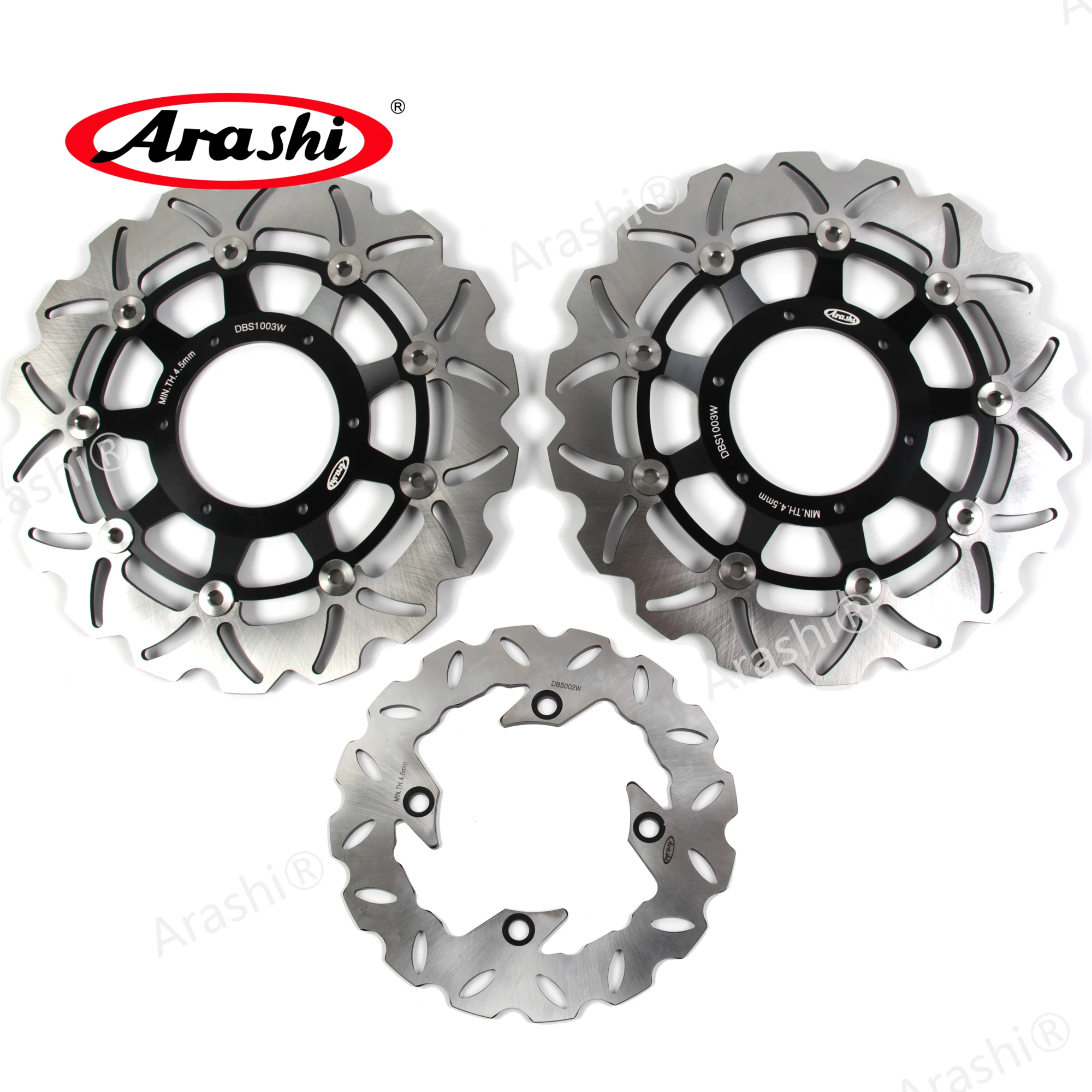 

Arashi 1 Set CNC Floating Front Brake Disk For HONDA CBR F 600 2001 2002 2003 2004 2005 2006 2007 CBR600F4i Rear Disc Rotors