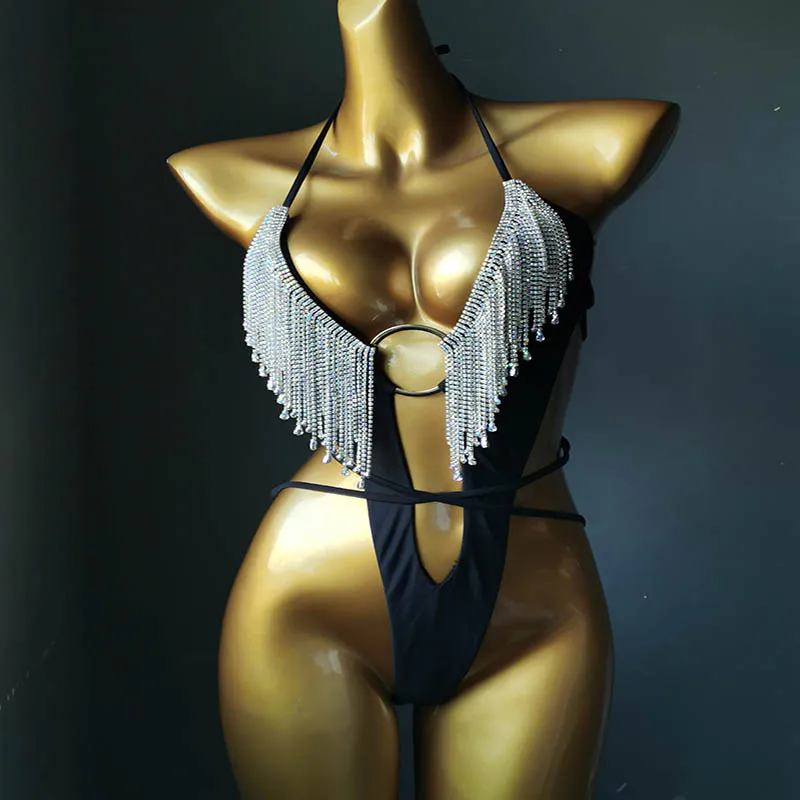 2021 venus wakacje damskie seksowne bikini diamentowe frędzle stroje kąpielowe bling kamienie strój kąpielowy rhinestone kostiumy kąpielowe