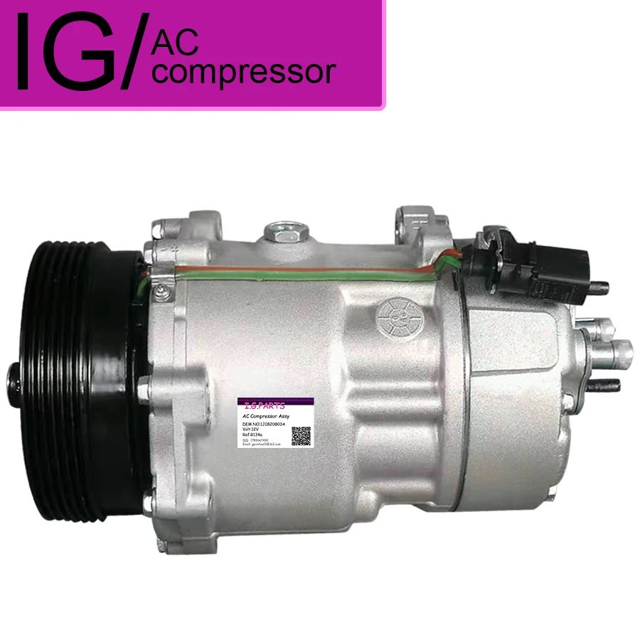 For ac compressor parts Audi A3 Volkswagen Golf Bora Caddy Golf New beetle Sharan Seat 1J0820803A 1J0820805 1206 1221 7M3820803B