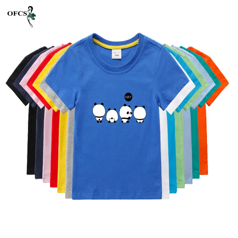 Retail Hot 50%OFF Children's Short Sleeve T-shirt Summer Cotton Unisex Cartoon T-shirts Boys & Girls New Tops Kids Shirt 2-12Yea