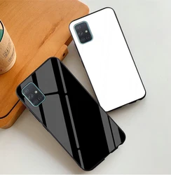 Tempered Glass Case for Samsung A71 A51 S10e S20 S10 Ultra Plus Cover A70 A50 A40 A20S A10 S9 S8 Plus S7 Edge Lite Hard Case