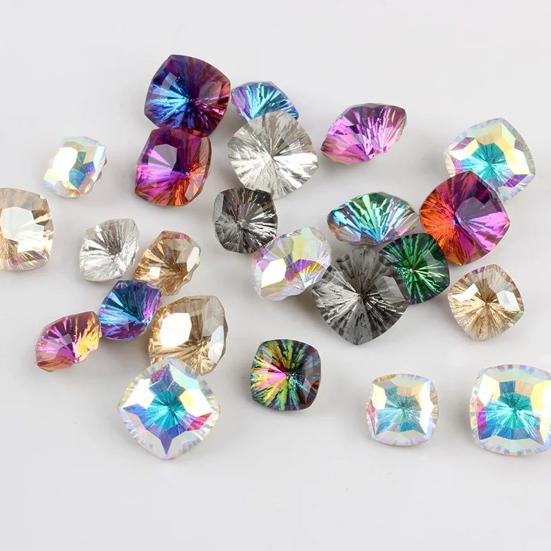 New sale 8mm/10mm Millennium Square Point back Nail Rhinestone for DIY 3D nail art decoration