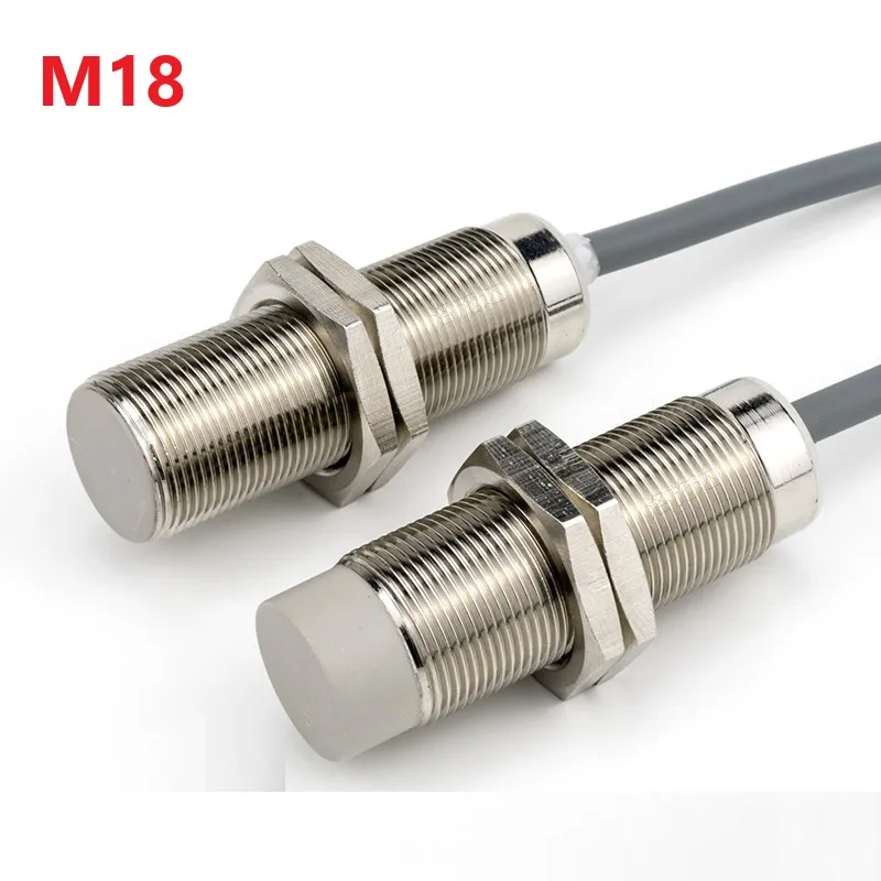 

M18 Inductive Sensor Switch with Thread without Thread NPN PNP 3Wires Proximity Switches NO NC 5mm 8mm 12mm 16mm 20mm Distance