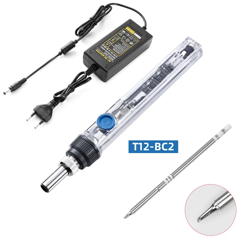 T12 soldering iron portable Bga rework station mini electric soldering iron DC12-24V 72w adjustable temperature welding tool