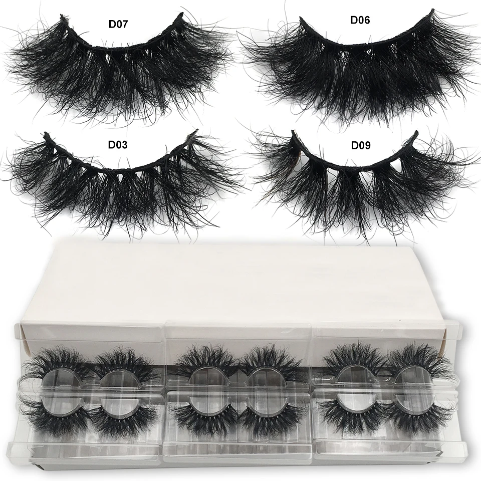 3D Mink Lashes 25mm Makeup Fluffy Mink Eyelashes Wholesale Maquillaje Natural Lashes Bulk 10 Styles Lash Vendors Fake Eyelashes