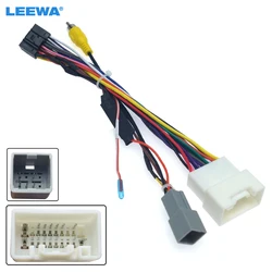 LEEWA Car Stereo Radio 16PIN Adaptor Power Cable For Mitsubishi Outlander Xpander/Mirage Audio 16Pin Wiring Harness #CA4469