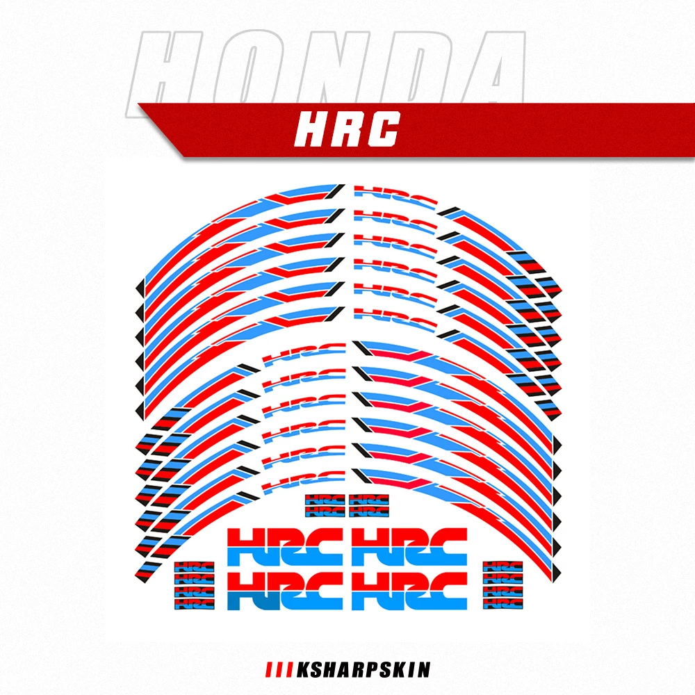 Motorcycle Outer rim stickers wheels film border reflective decals tire For Honda  HRC CBR250RR CBR400RR CBR600RR CBR1000RR