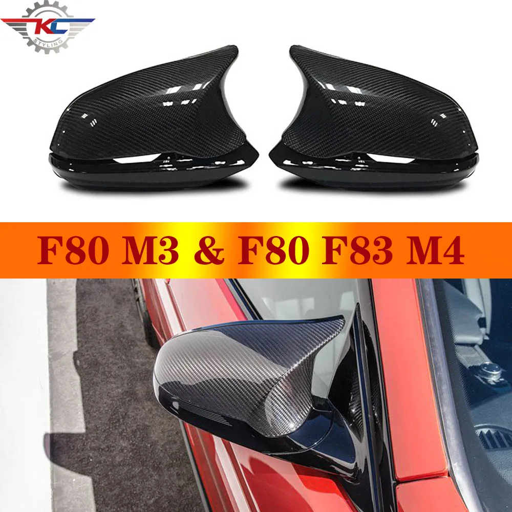 

M3 M4 Real Carbon Mirror Cover For 3 Series M3 F80 & 4 Series M4 F82 F83 Rear Side Mirror Caps RHD LHD