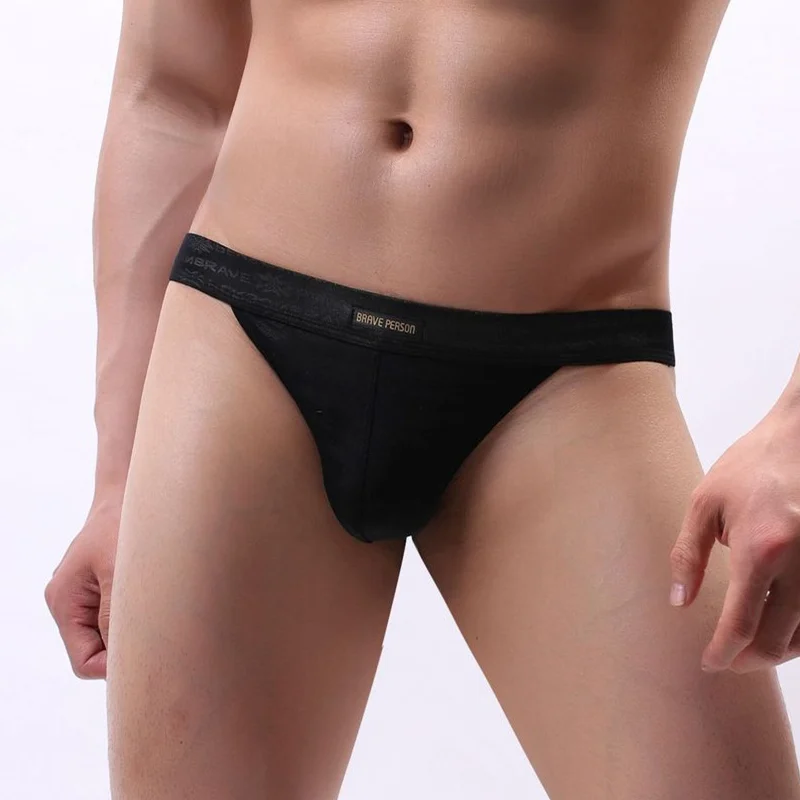 BRAVE PERSON Men Sexy Lace Transparent Thongs Underwear Briefs Bikini G-string Jocks Underwear Shorts Exotic T-back B1138