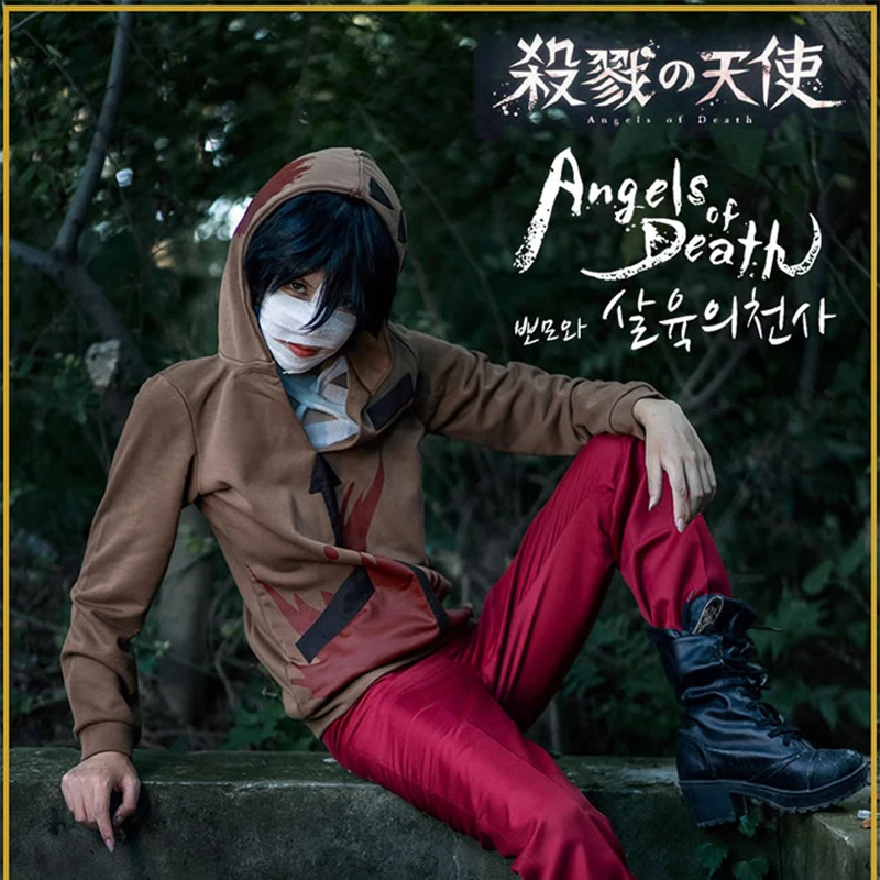 NEW High quality Angels of Death Cosplay alexander Foster Costume Play parrucche scarpe d'epoca Hallowee Costume Cosplay set completo