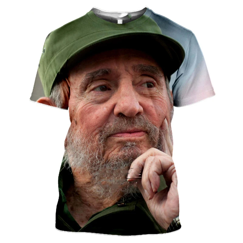 Cuba Fidel Castro Che Guevara Men\'s T-shirt 3D Print Women Summer Short Sleeve O-neck Casual Harajuku Hip Hop Shirt Tees