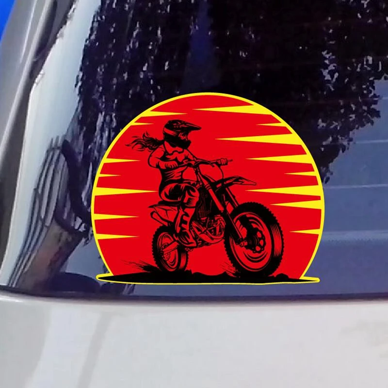 ملصقات تزيين السيارة العاكسة ملصقات تعديل الدراجات النارية عبر البلاد 13CMX11CM
