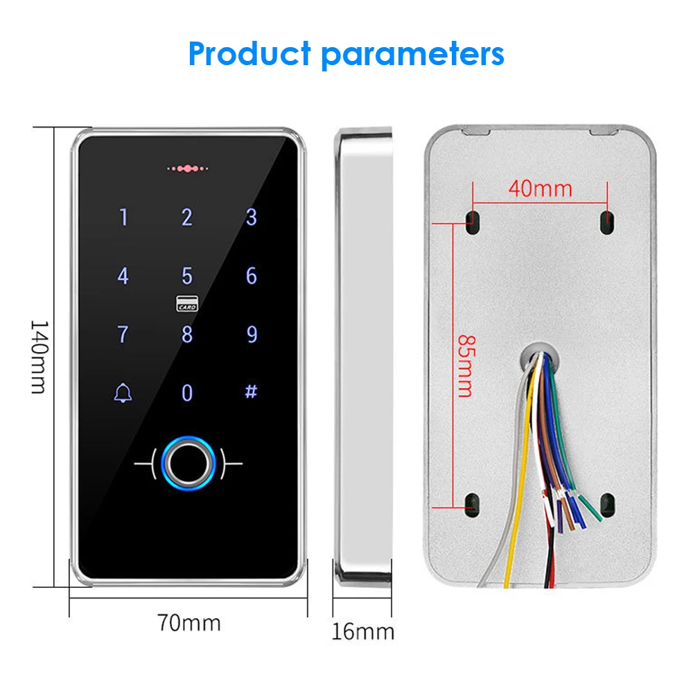 P68 Waterproof Fingerprint Access Control System Biometrics Outdoor 13.56Mhz RFID Keypad Reader Touch Panel Wiegand26