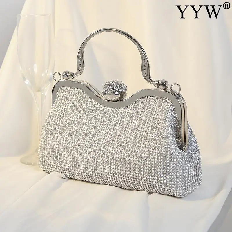 Fashion Women Clutch Bag Evening Bag With Rhinestone Vintage Design For Women Ladies Party Purse Wedding Bag Female Clutches