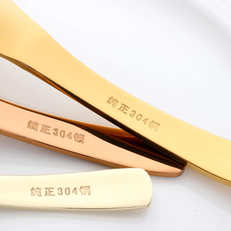 Large /Small Soup Spoon 18/8 Stainless Steel Heavy Duty Gold Ice Cream Dessert Rice Spoon For Serving Dinner Tableware Spoons