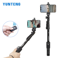 YUNTENG 1288 Selfie Sticks Handheld Monopod with Bluetooth Remote Control Outdoor Travel Photography Accessories