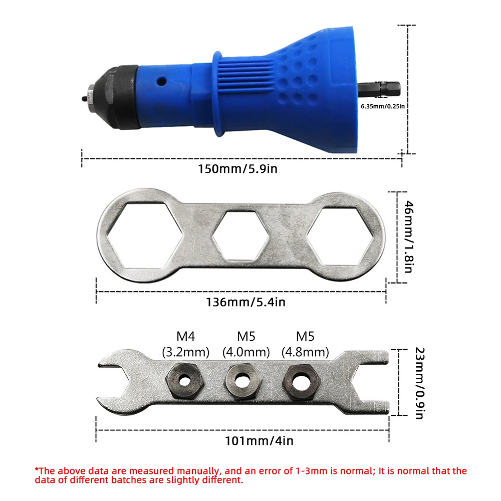 Electric Rivet Nut Gun Riveting Tool for Cordless Drill Riveter Cordless Riveting Drill Adaptor Nut Manual Riveter Rivnut Tool