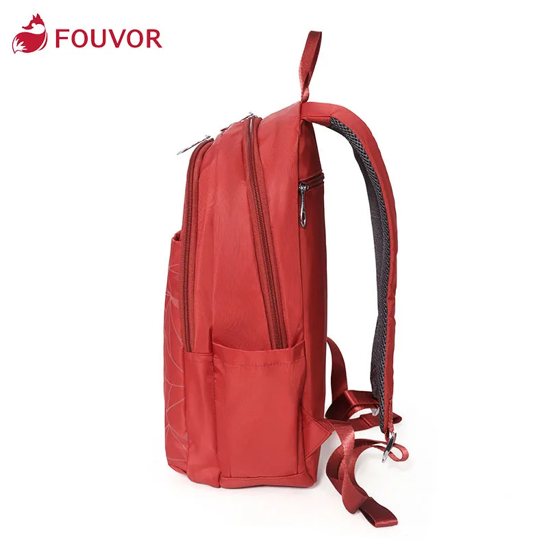 Fouvor Fashion Printed Canvas Backpack Women 2024 New Style Oxford Cloth Backpack Ladies Leisure Travel Bag School Bag 2915-10