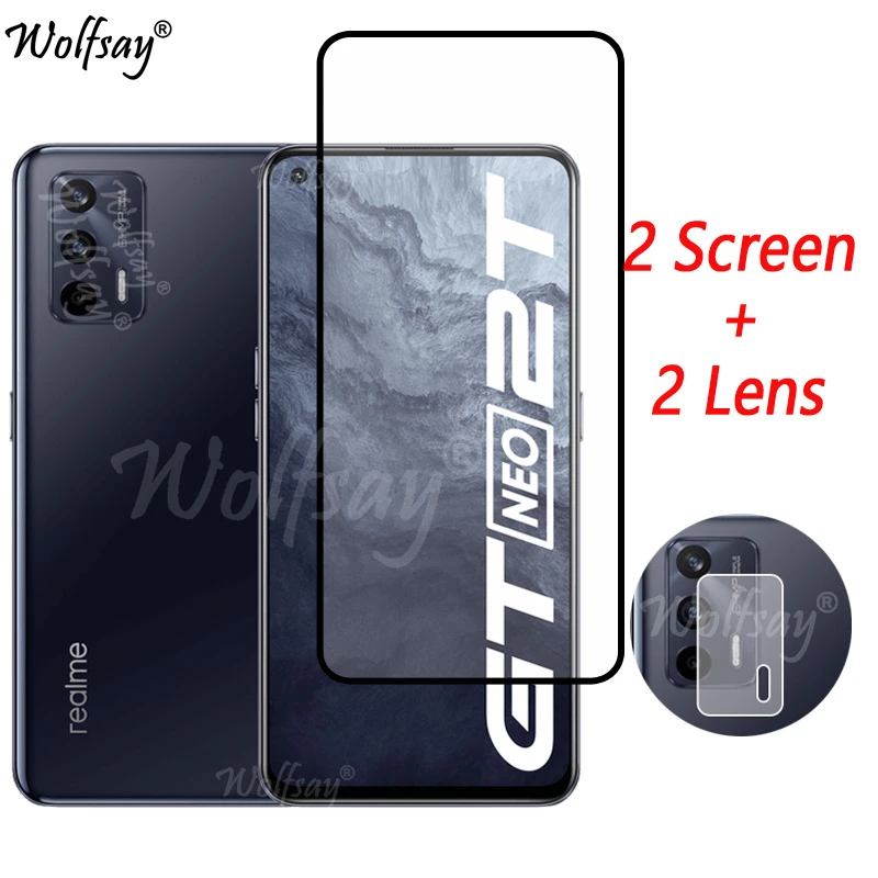 Закаленное стекло с полным покрытием для Realme GT Neo2T, Защита экрана для Realme GT Neo3 Neo 2T, стекло для камеры Realme GT Neo2T, стекло