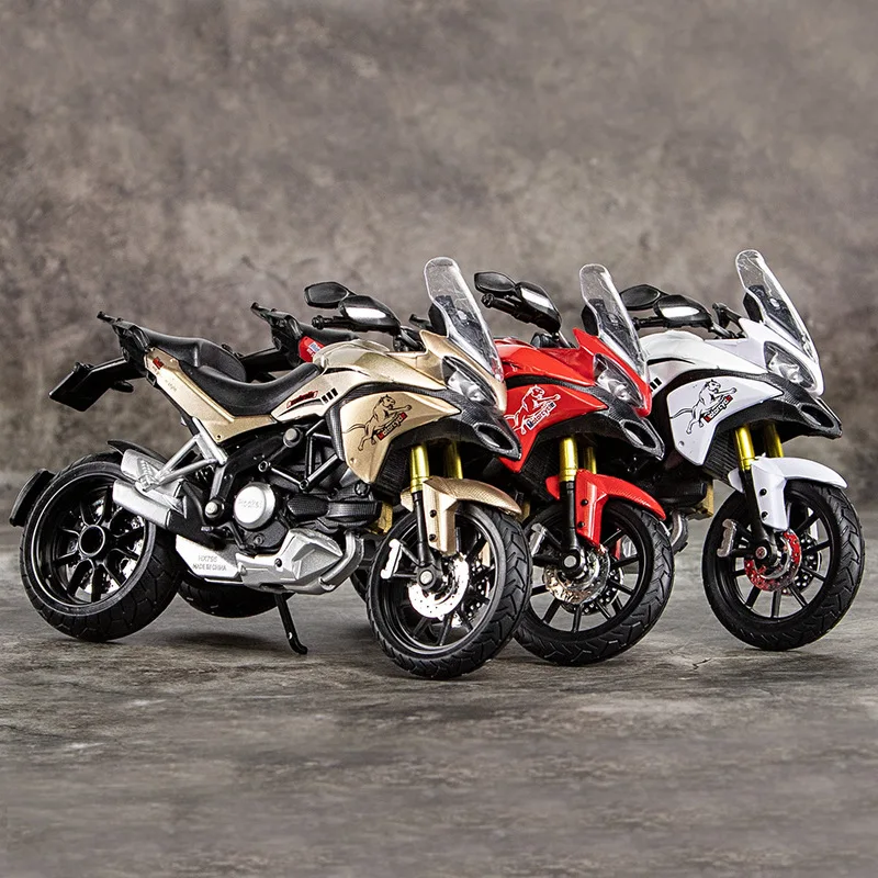 1:12 Ducati MTS Enduro Racing Motorcycles Simulation Alloy Motorcycle Model Shock Absorbers Collection Toy Car Kid Gift