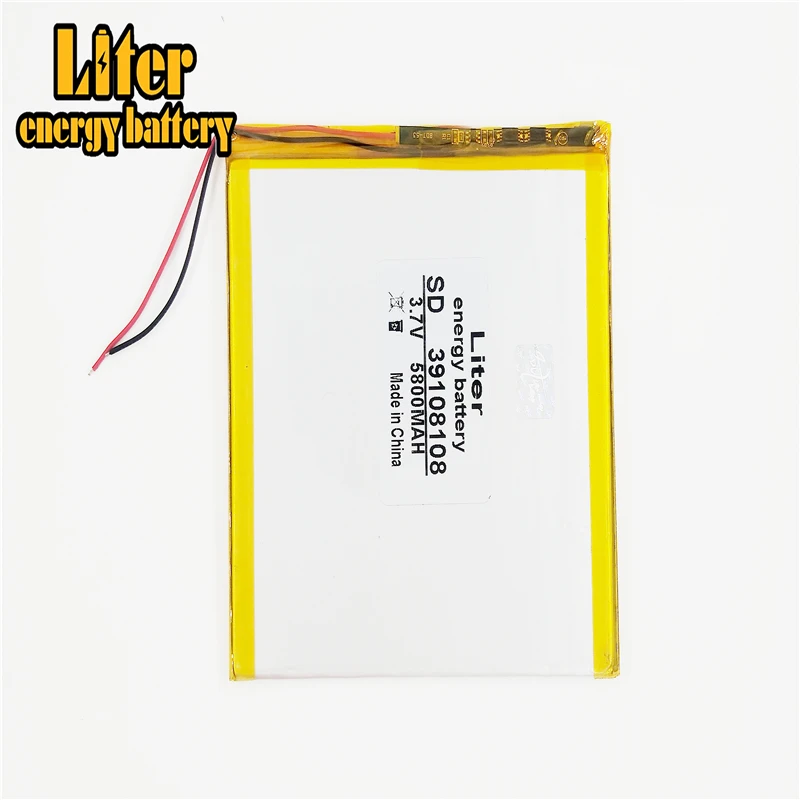 Polymer Wiederaufladbare Lithiumbatterie PL 39108108 40110110   3,7 V 5800 mAh Akku für DIY GPS Power Bank Tablet PC MID DVD PAD